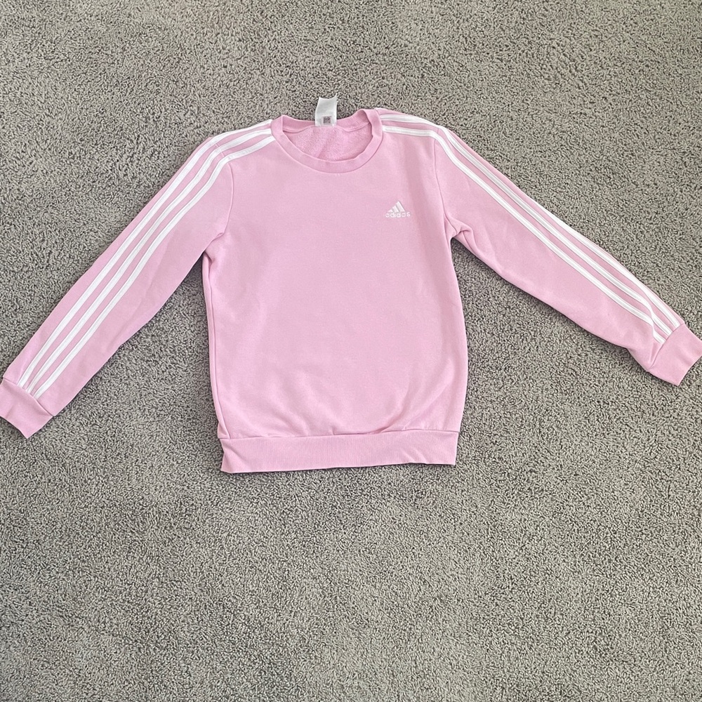 Adidas Kids Light Pink Crewneck Sweatshirt
